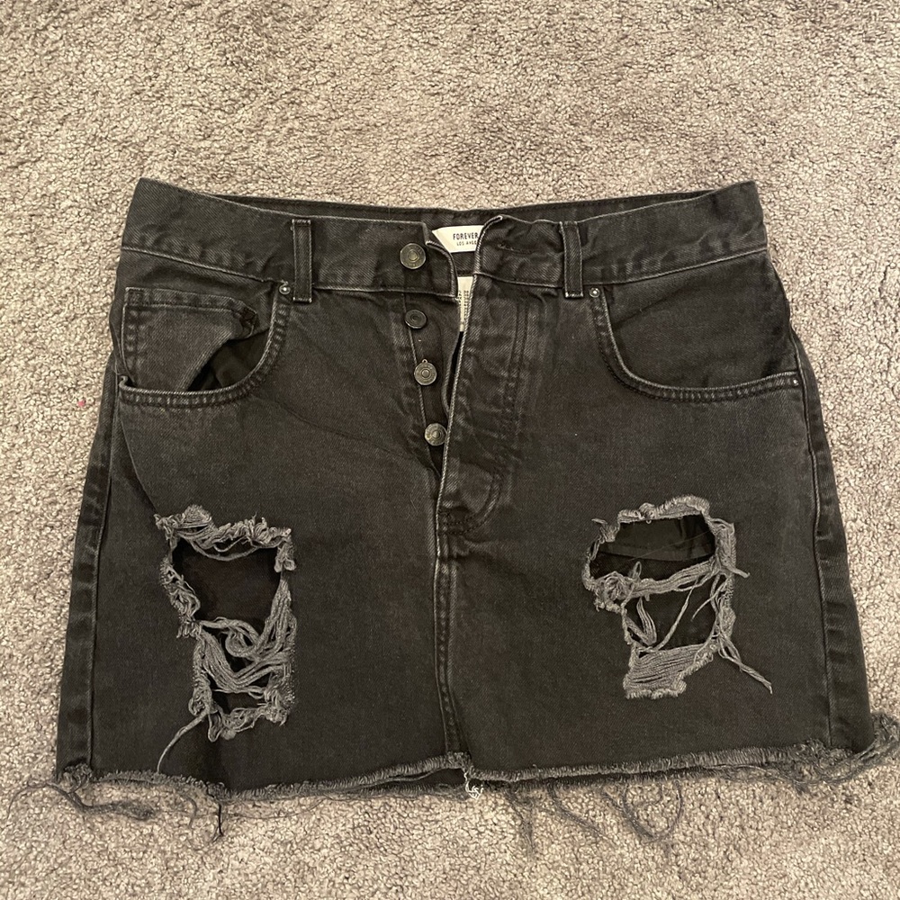 Black denim Forever 21 skirt